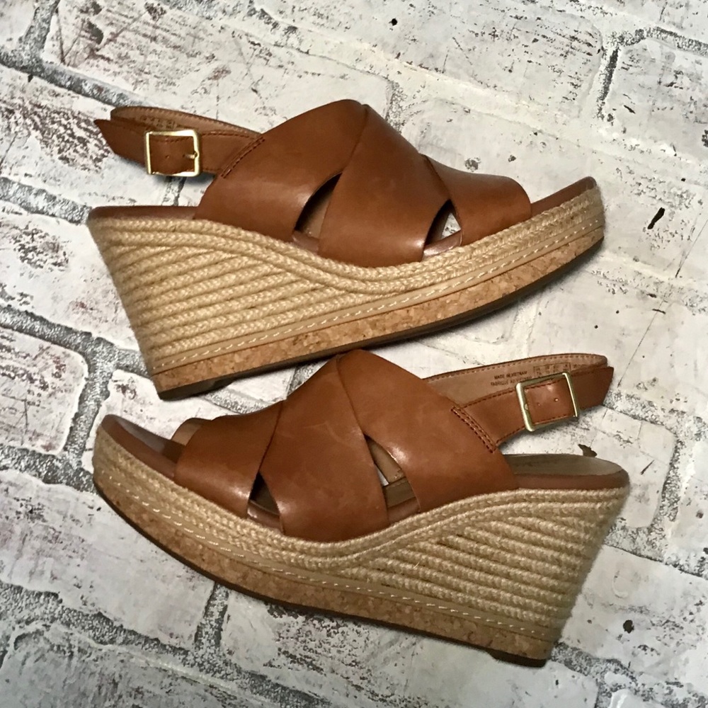 New CLARKS’ Leather Wedges